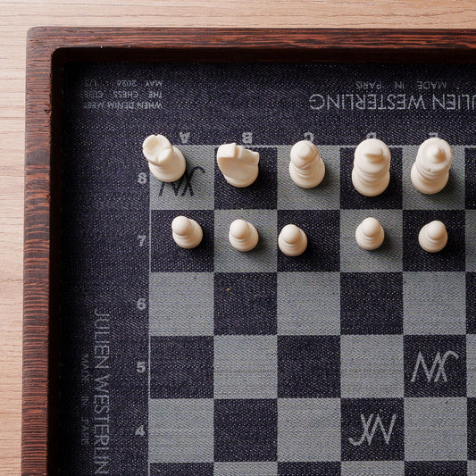 WENGE & DENIM CHESS BOARD