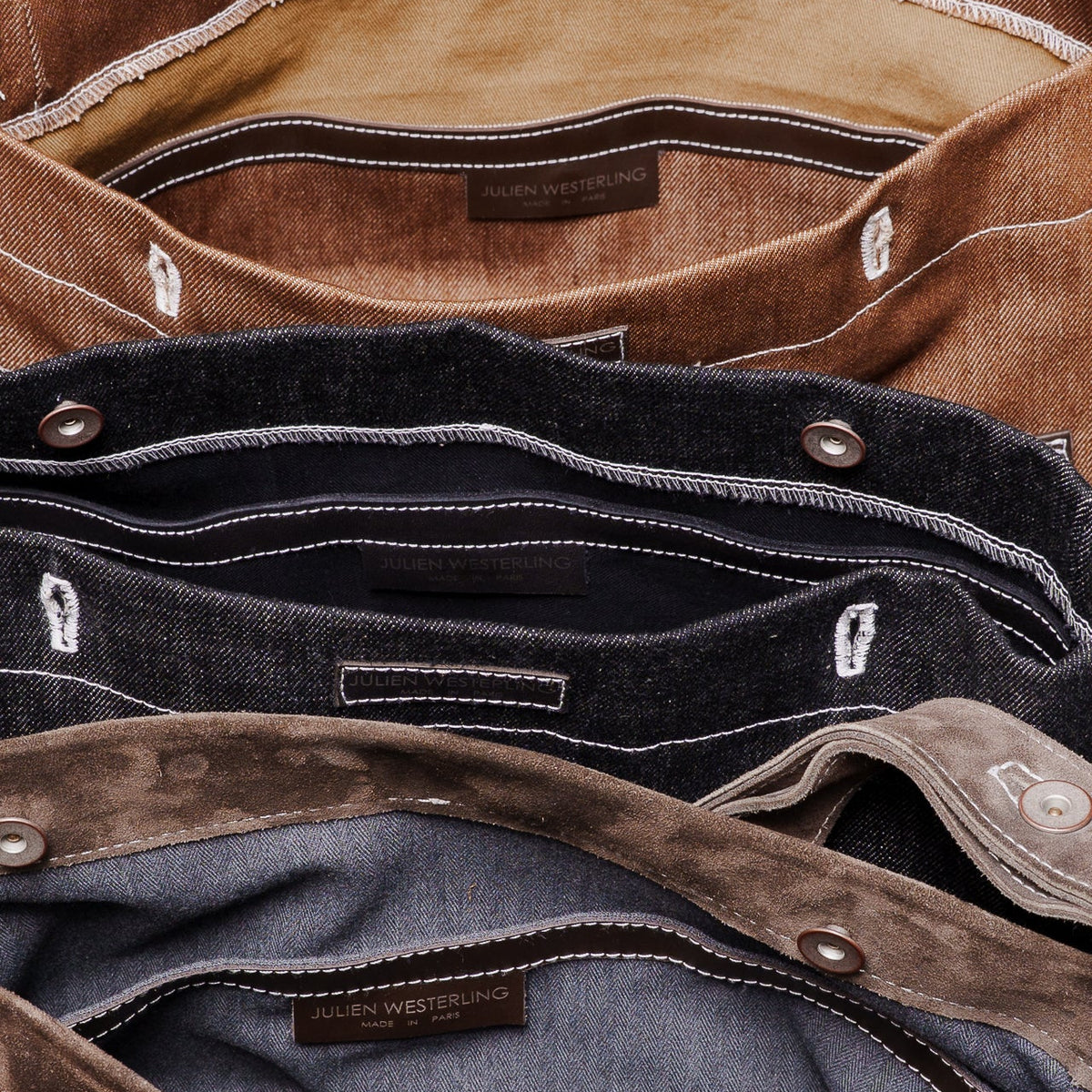 BROWN MESSENGER DENIM BAG