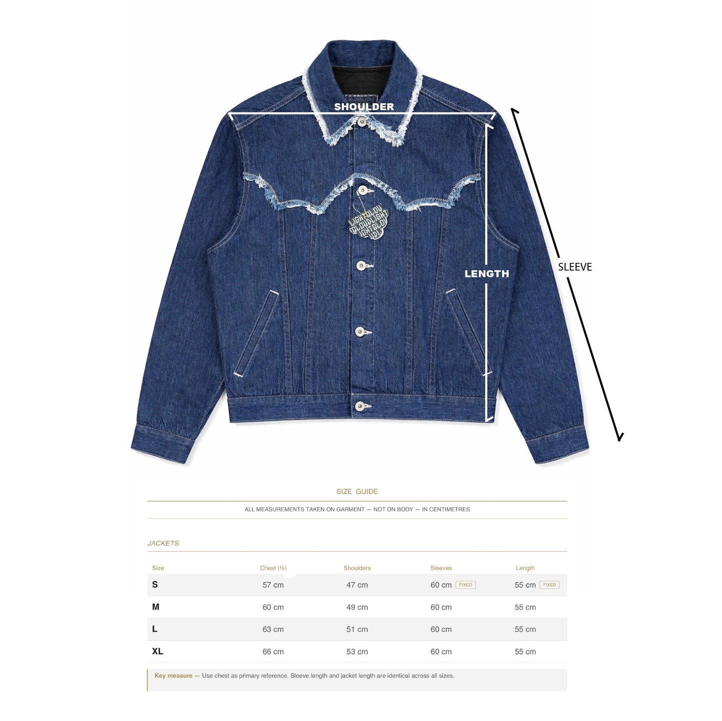 QLOUDLIGHT Balloon Jacket size guide — SS26 collection, made in France