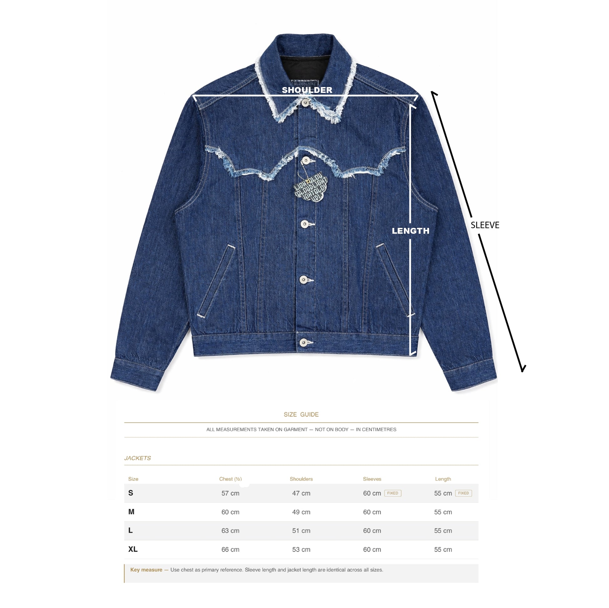 QLOUDLIGHT Balloon Jacket size guide — SS26 collection, made in France