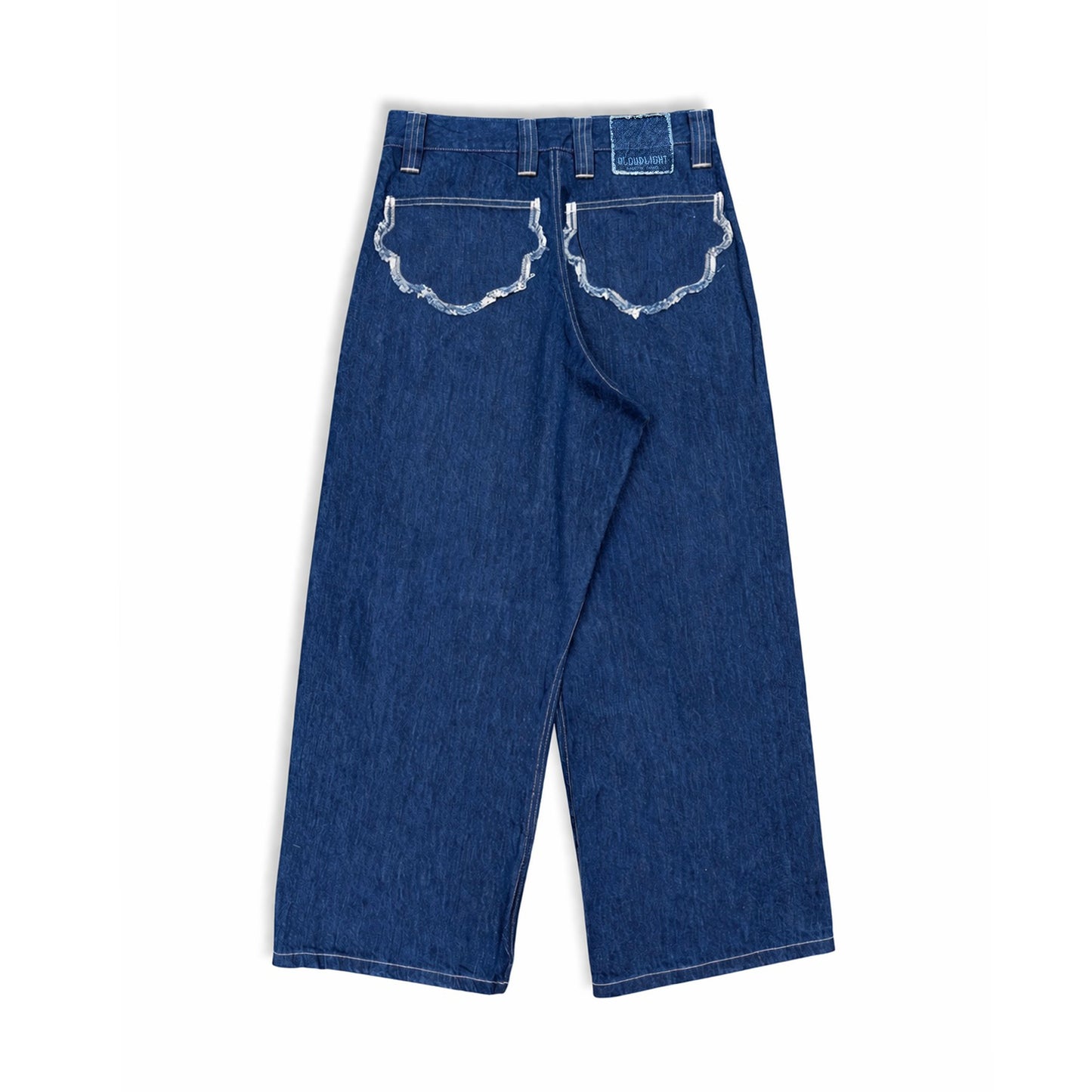 QLOUDLIGHT Balloon Pants back view — 12oz Japanese selvedge denim, made in France, Pantin