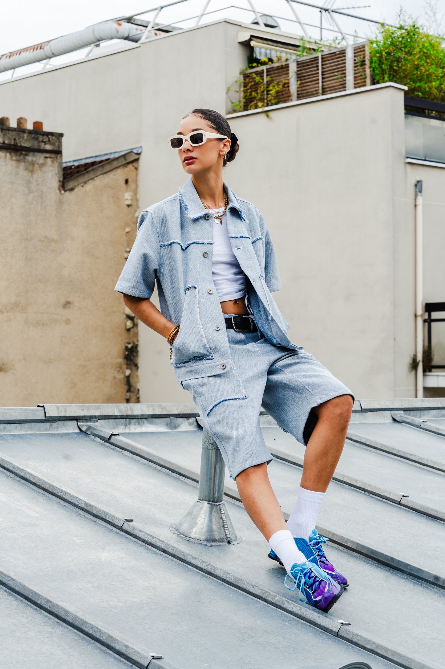 JAPANESE DENIM CARPENTER SHIRT / SHORTS