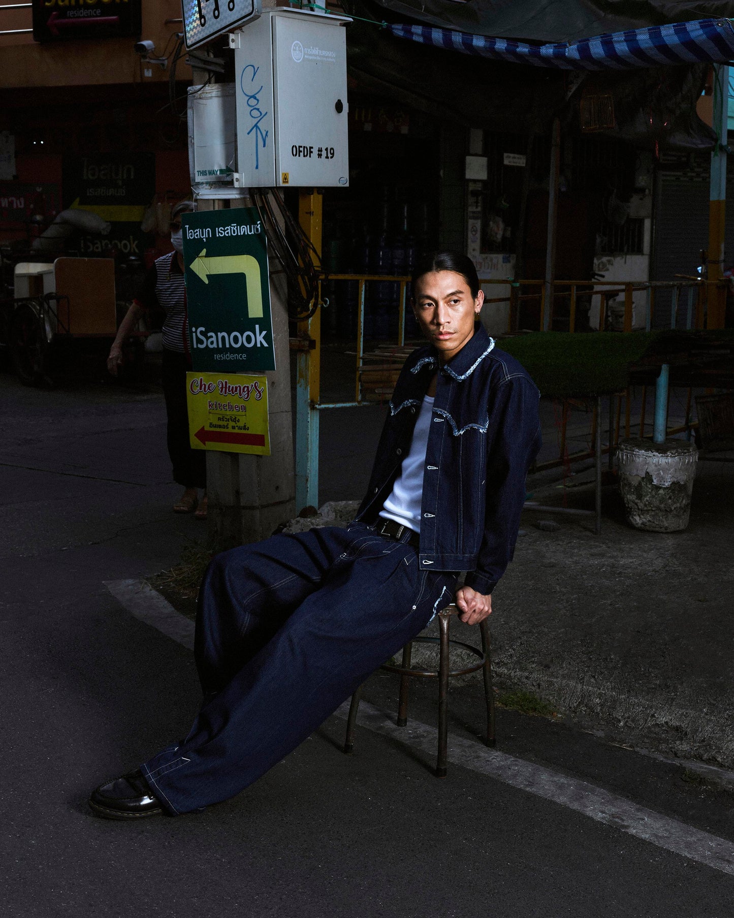QLOUDLIGHT Balloon Pants editorial Bangkok — 12oz Japanese selvedge denim