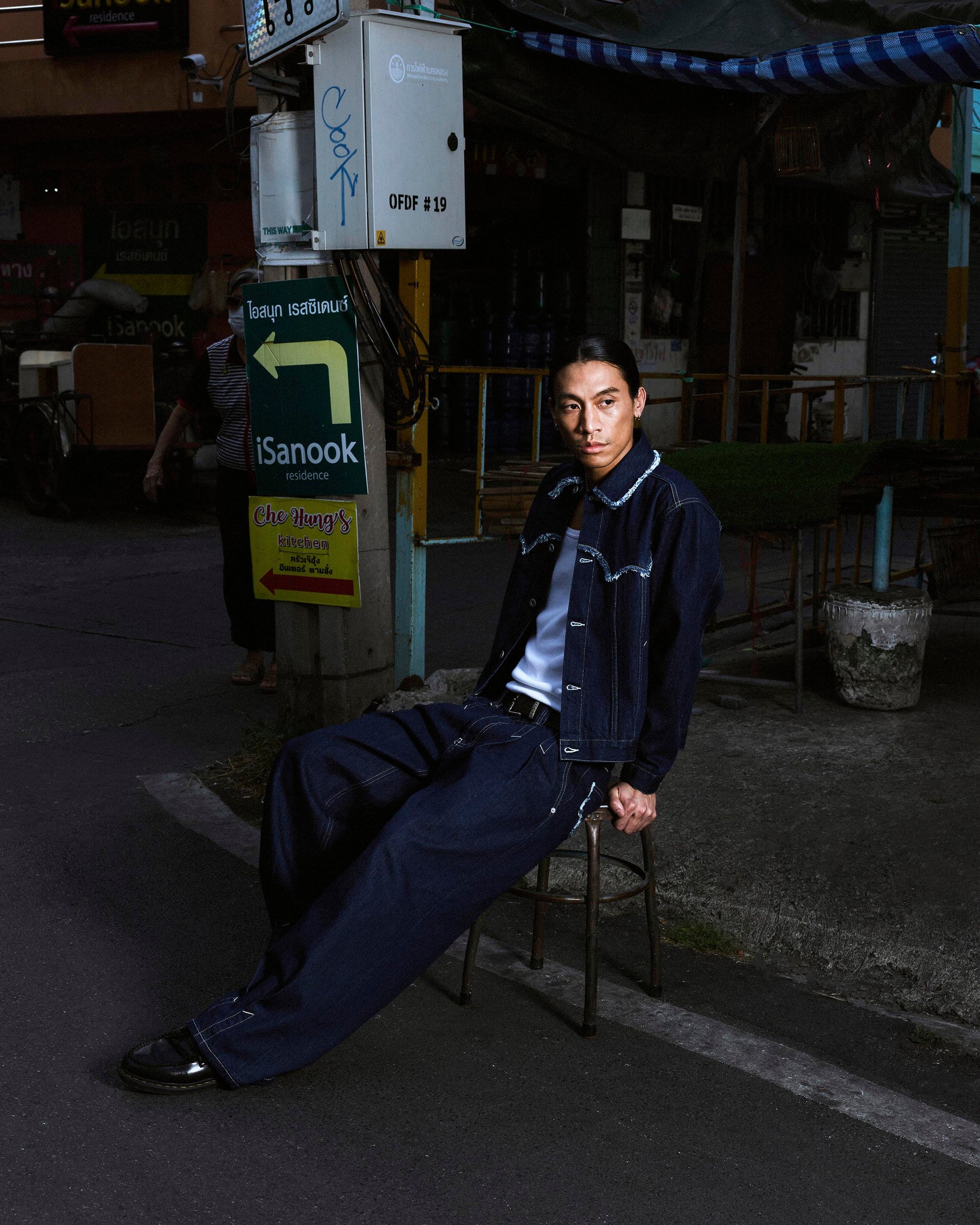 QLOUDLIGHT Balloon Pants editorial Bangkok — 12oz Japanese selvedge denim