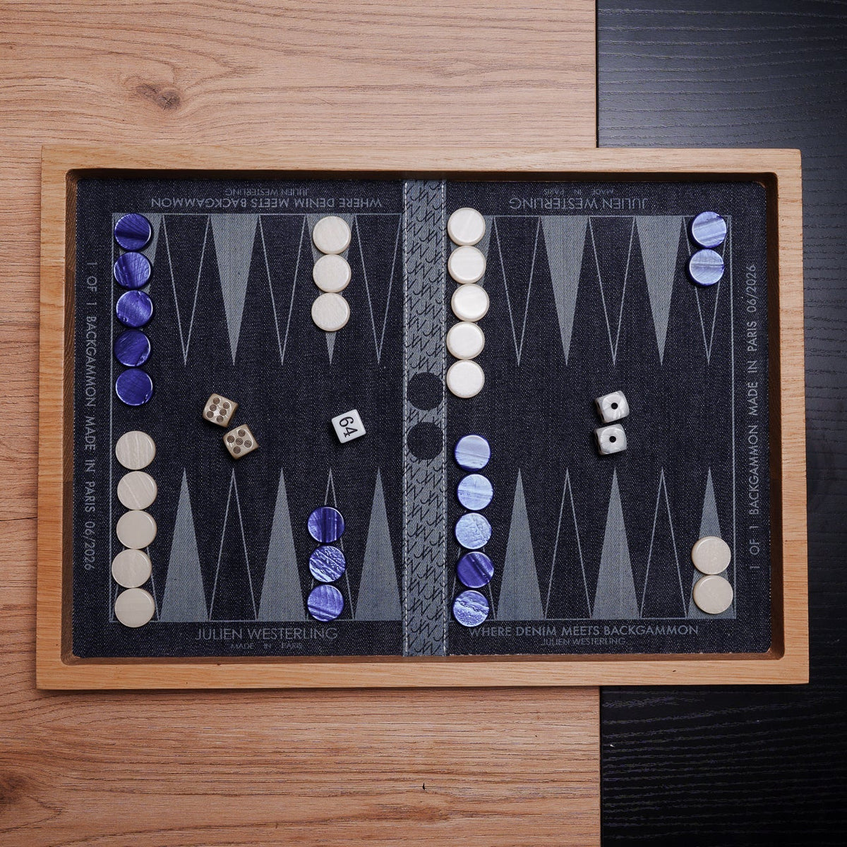 OAK & DENIM BACKGAMMON