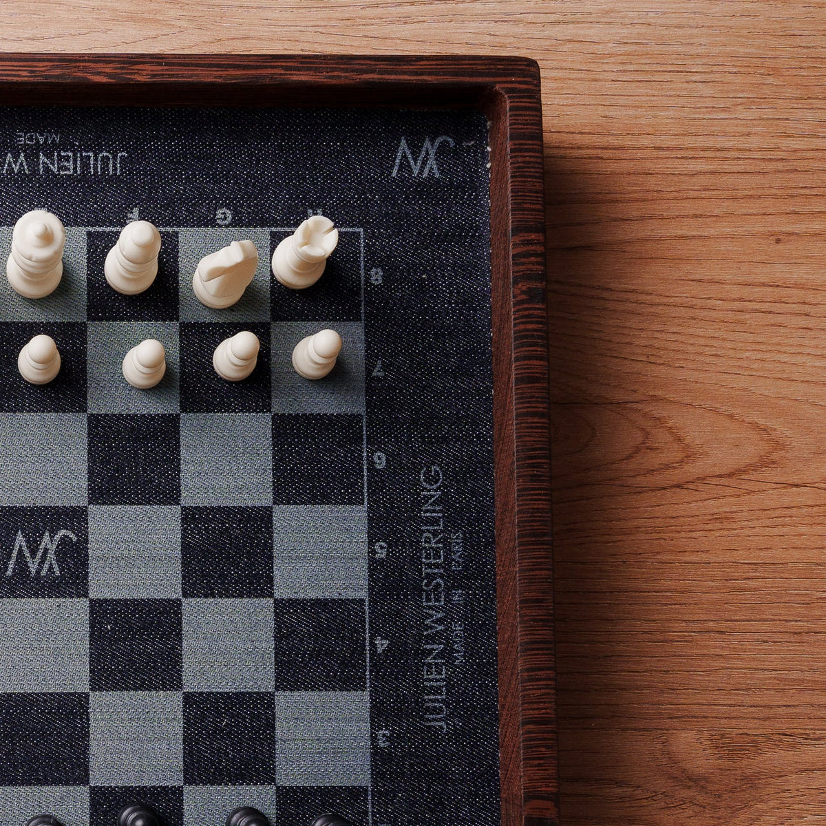 WENGE & DENIM CHESS BOARD