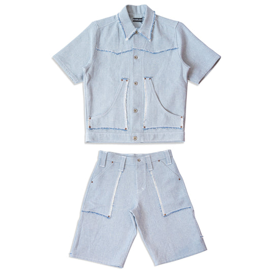 JAPANESE DENIM CARPENTER SHIRT / SHORTS